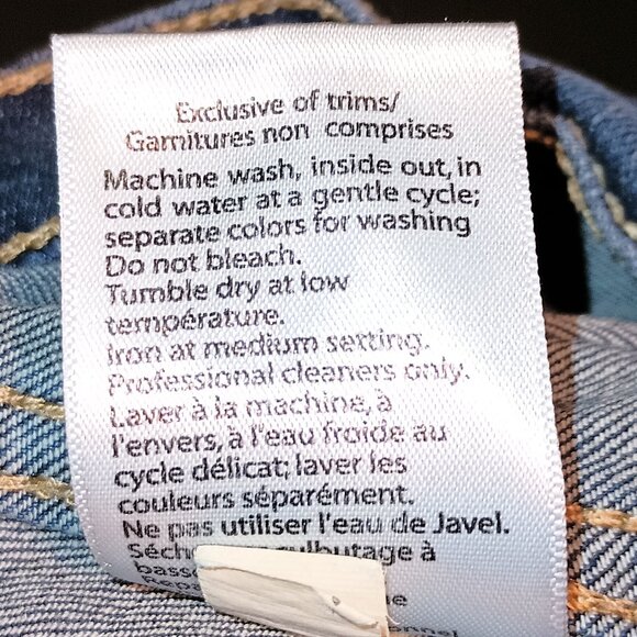 Silver Jeans Co. Big Girls' Cassie Cropped Dark Wash Jean Jacket Large - Picture 7 of 9